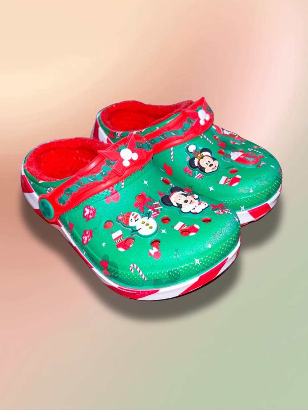 Crocs Disney Mickey Mouse Holiday Classic Lined Clogs Size 9C